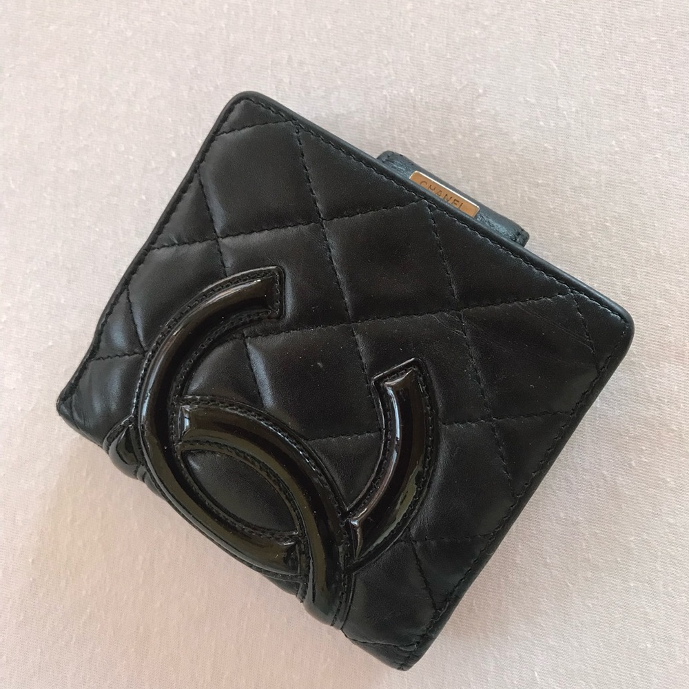 CHANEL BLACK PINK CAMBON SMALL WALLET